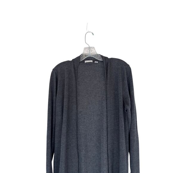J. Jill Pure Jill Cardigan Gray Soft Cozy Open Front Basic Casual Work Small - Picture 3 of 11